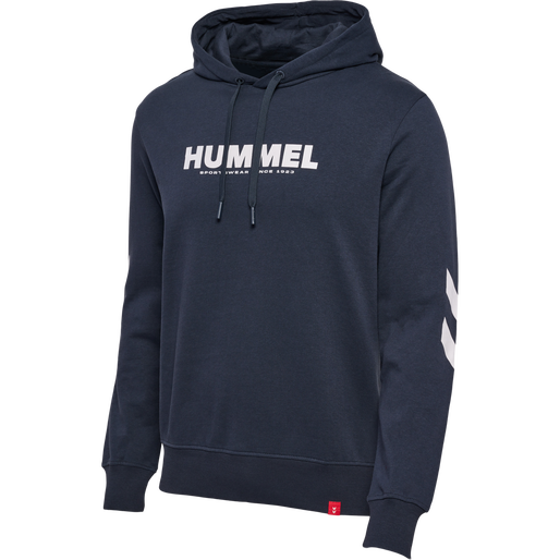 hmlLEGACY LOGO HOODIE, BLUE NIGHTS, packshot