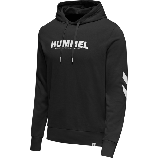 hmlLEGACY LOGO HOODIE, BLACK, packshot