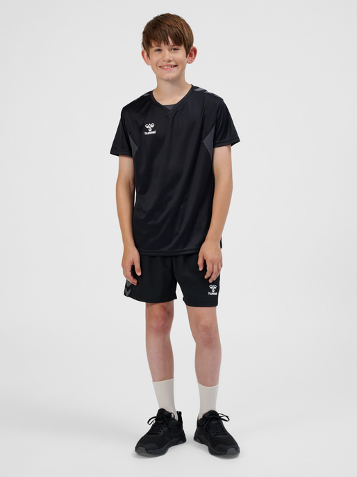 hmlAUTHENTIC PL JERSEY S/S KIDS, BLACK, model