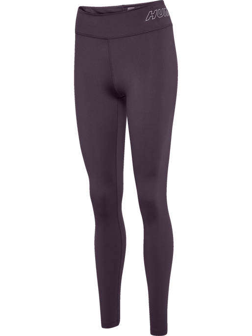 hmlTE FUNDAMENTAL MID WAIST TIGHTS, PLUM PERFECT, packshot