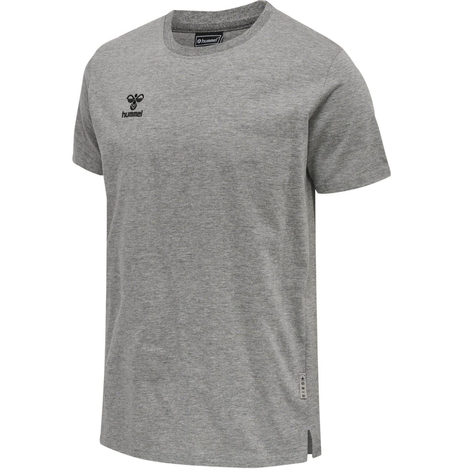 hmlMOVE GRID COTTON T-SHIRT S/S, GREY MELANGE, packshot