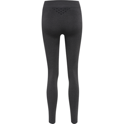 hmlCI SEAMLESS MID WAIST TIGHTS, BLACK MELANGE hmlCI SEAMLESS MID WAIST TIGHTS, BLACK MELANGE, packshot
