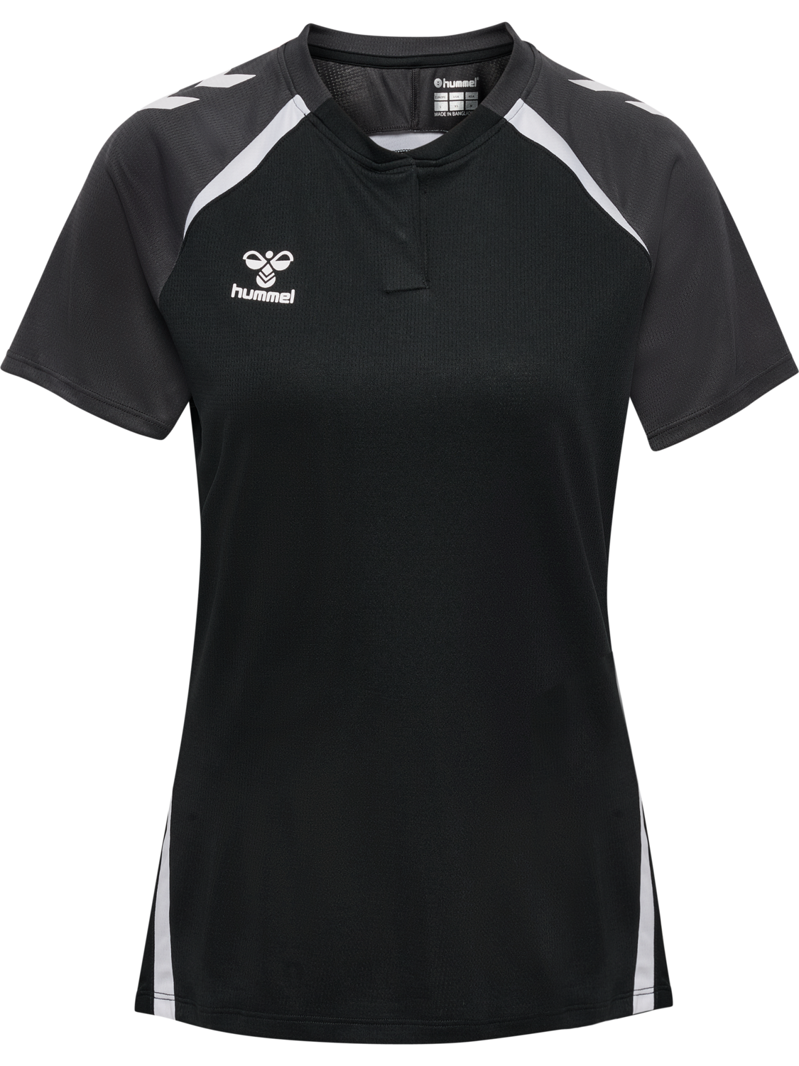 hmlLEAD 2.0 POLO WOMAN, BLACK/ASPHALT, packshot