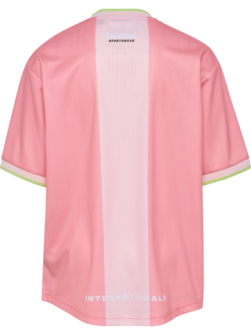 hmlJR LOOSE BALL  JERSEY S/S SET, PEONY, packshot