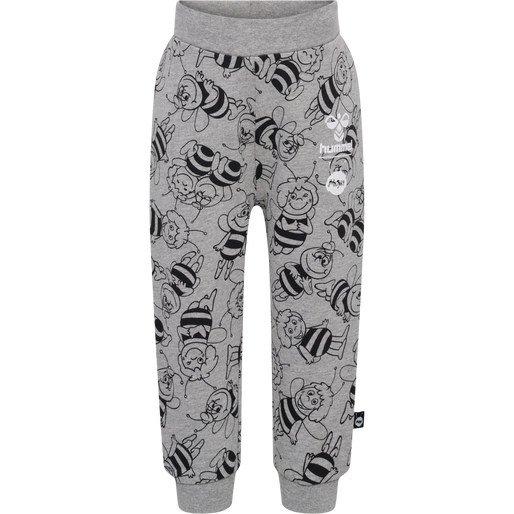 hmlMAYA AOP CREWSUIT, GREY MELANGE, packshot