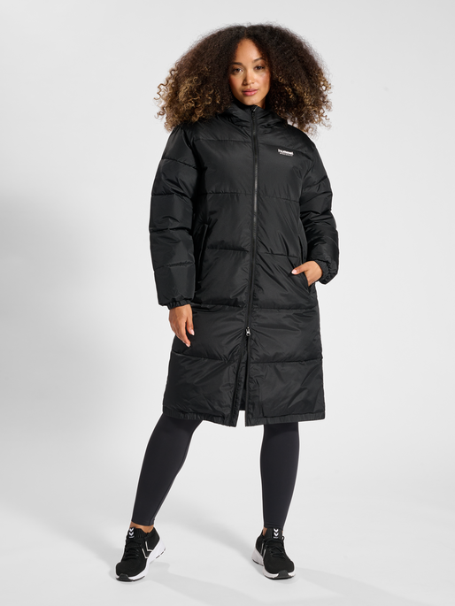 hmlLGC NICOLA LONG PUFF COAT, BLACK, model