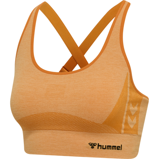 hmlCLEA SEAMLESS  SPORTS TOP, BLAZINGORANGE, packshot