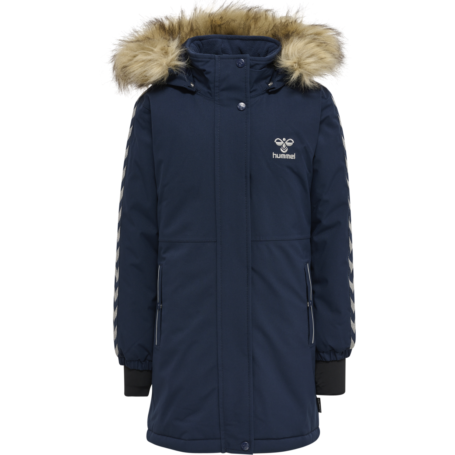 hmlLEAF TEX COAT, BLACK IRIS, packshot