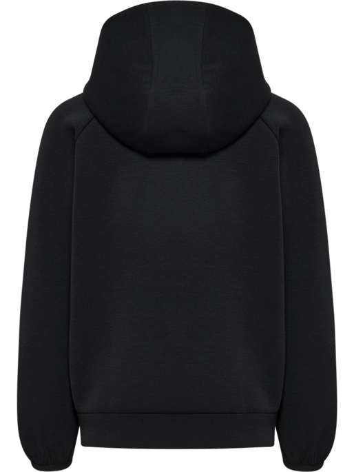 hmlJR TECH FLEECE ZIP HOODIE, BLACK, packshot