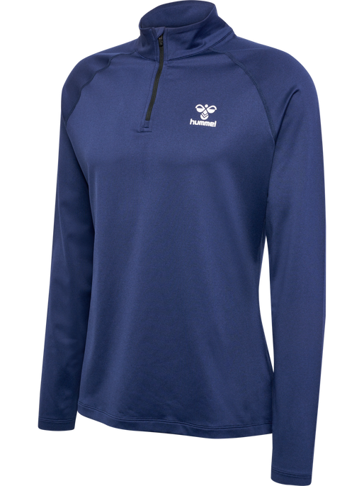 hmlSPRINT HALF ZIP, BLACK IRIS hmlSPRINT HALF ZIP, BLACK IRIS, packshot