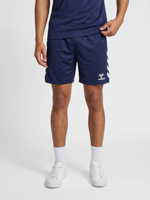 hmlCORE 2.0 TRAINING SHORTS, MARINE/WHITE, model