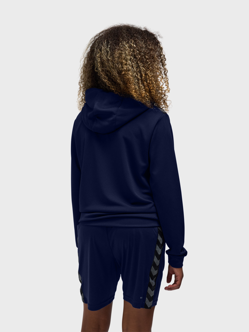 hmlAUTHENTIC PL ZIP HOODIE KIDS, MARINE, model