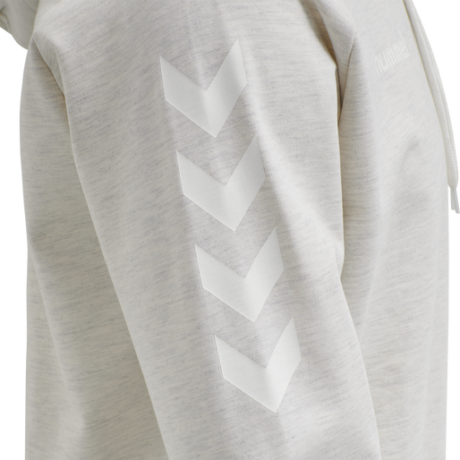HMLGO COTTON HOODIE, EGRET MELANGE, packshot