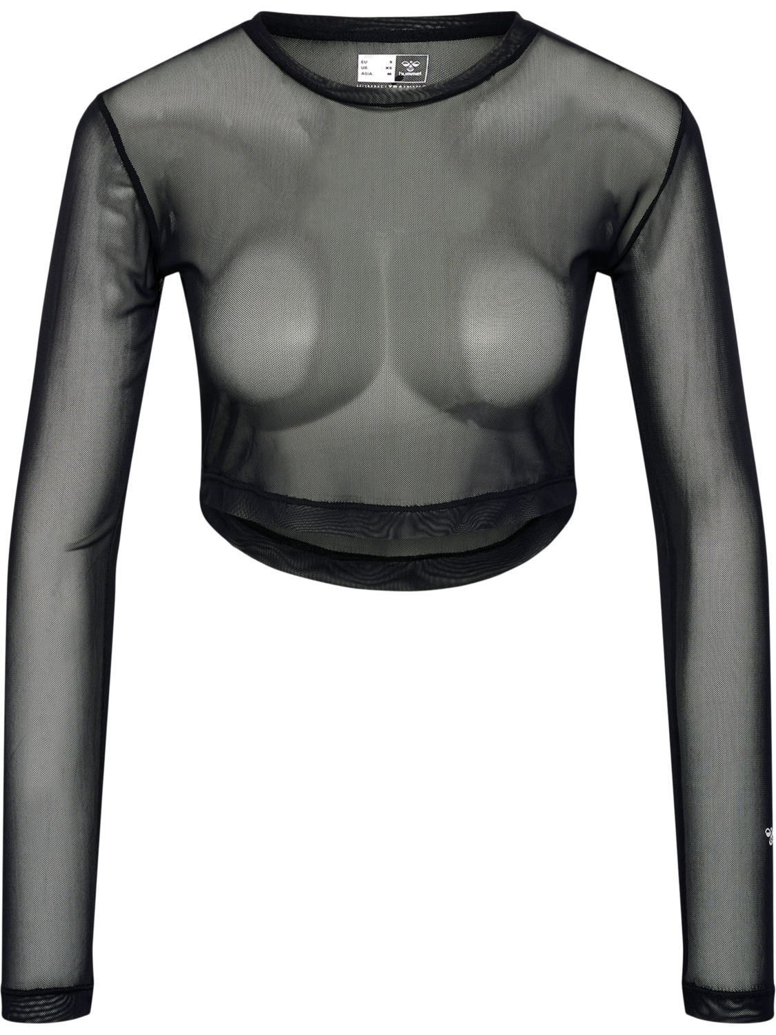 hmlMT FIERCE MESH T-SHIRT L/S, BLACK, packshot