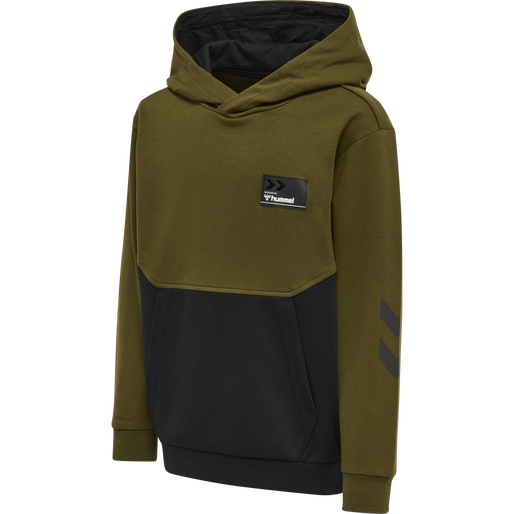 hmlEDWARD HOODIE, DARK OLIVE, packshot
