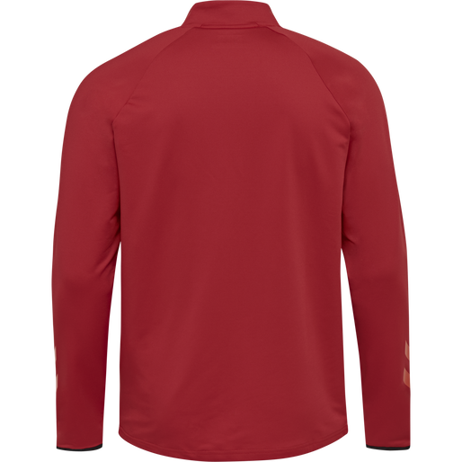 hmlAUTHENTIC PRO HALF ZIP SWEAT, CHILI PEPPER, packshot