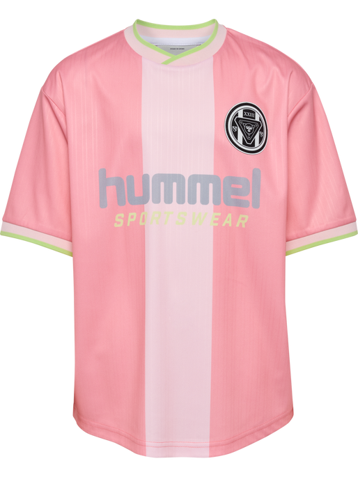 hmlJR LOOSE BALL  JERSEY S/S SET, PEONY, packshot