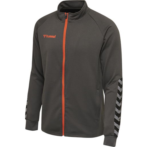 hmlAUTHENTIC KIDS POLY ZIP JACKET, ASPHALT, packshot