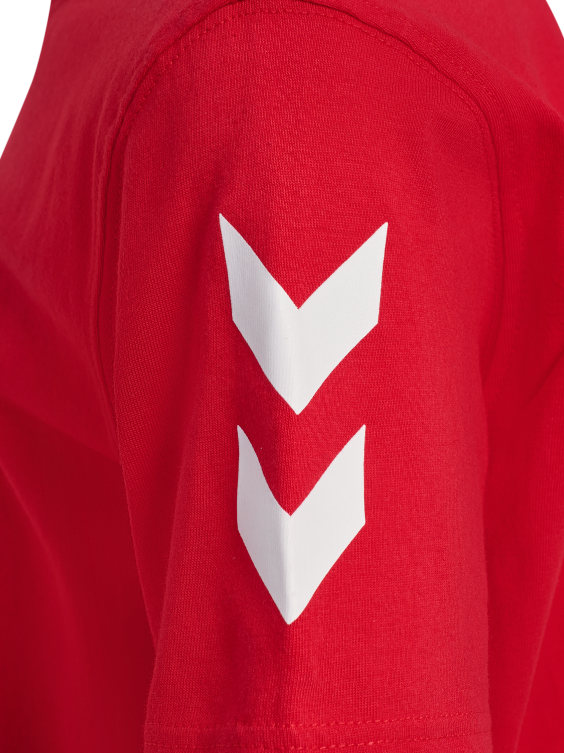hmlGO 2.0 CHEVRON T-SHIRT S/S KIDS, TRUE RED, packshot