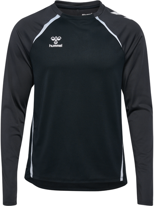 hmlLEAD 2.0 CREW SWEAT, BLACK/ASPHALT hmlLEAD 2.0 CREW SWEAT, BLACK/ASPHALT, packshot