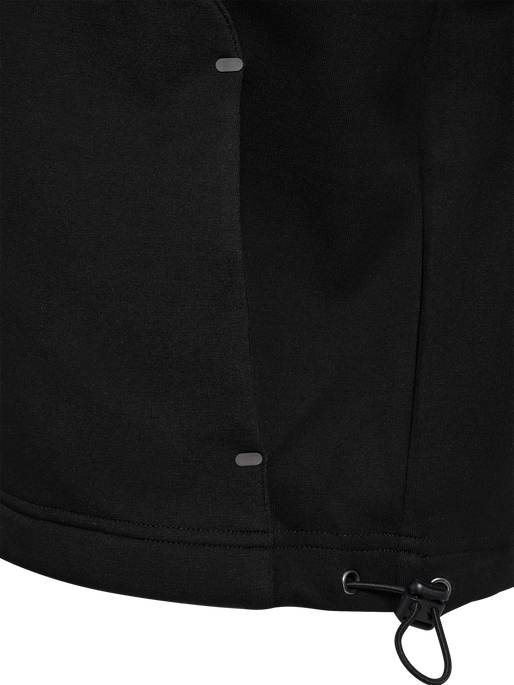 hmlTECH FLEECE WOMEN BOXY HALF ZIP, BLACK hmlTECH FLEECE WOMEN BOXY HALF ZIP, BLACK, packshot