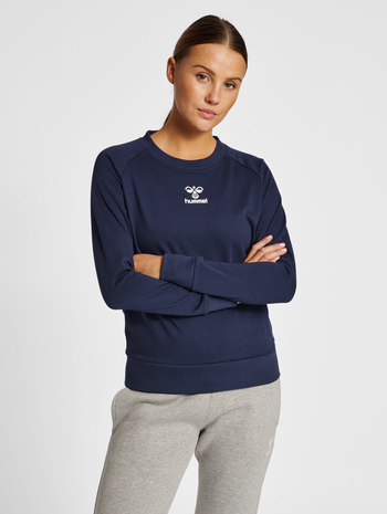hmlICONS WOMAN SWEATSHIRT, PEACOAT, model
