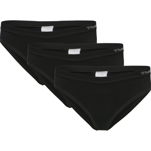 hmlJUNO 3 PACK SEAMLESS HIPSTER, BLACK, packshot