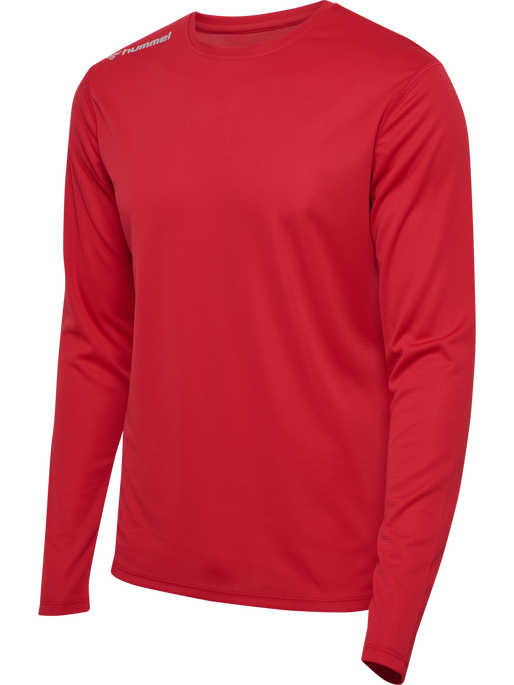 hmlRUN JERSEY L/S, TANGO RED, packshot