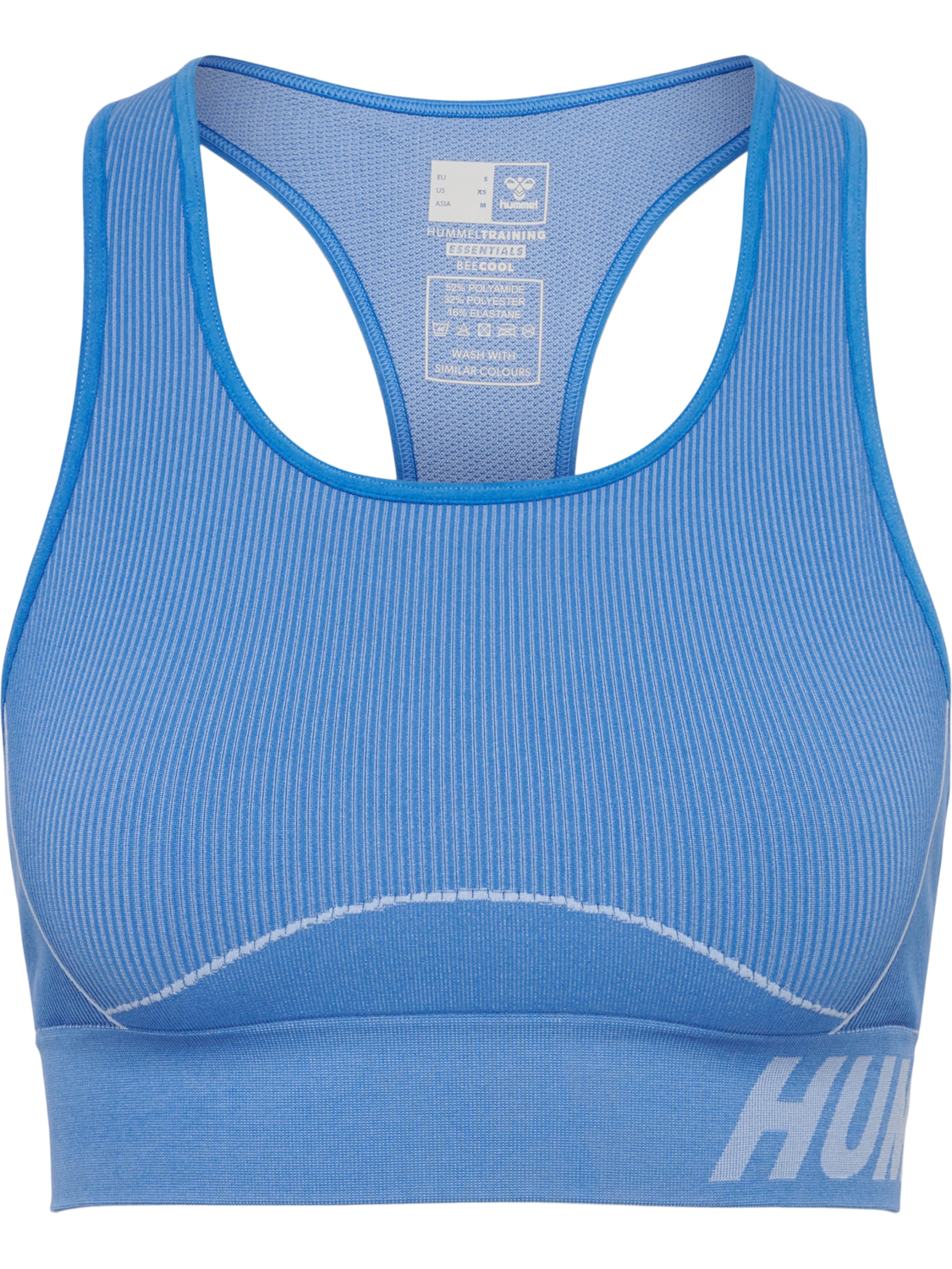 hmlTE CHRISTEL SEAMLESS SPORTS TOP, RIVIERA/BLUE BELL MELANGE, packshot