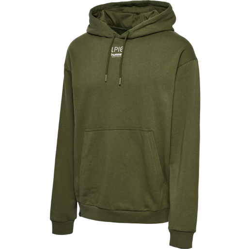 hmlLP10 BOXY SWEAT HOODIE, IVY GREEN, packshot