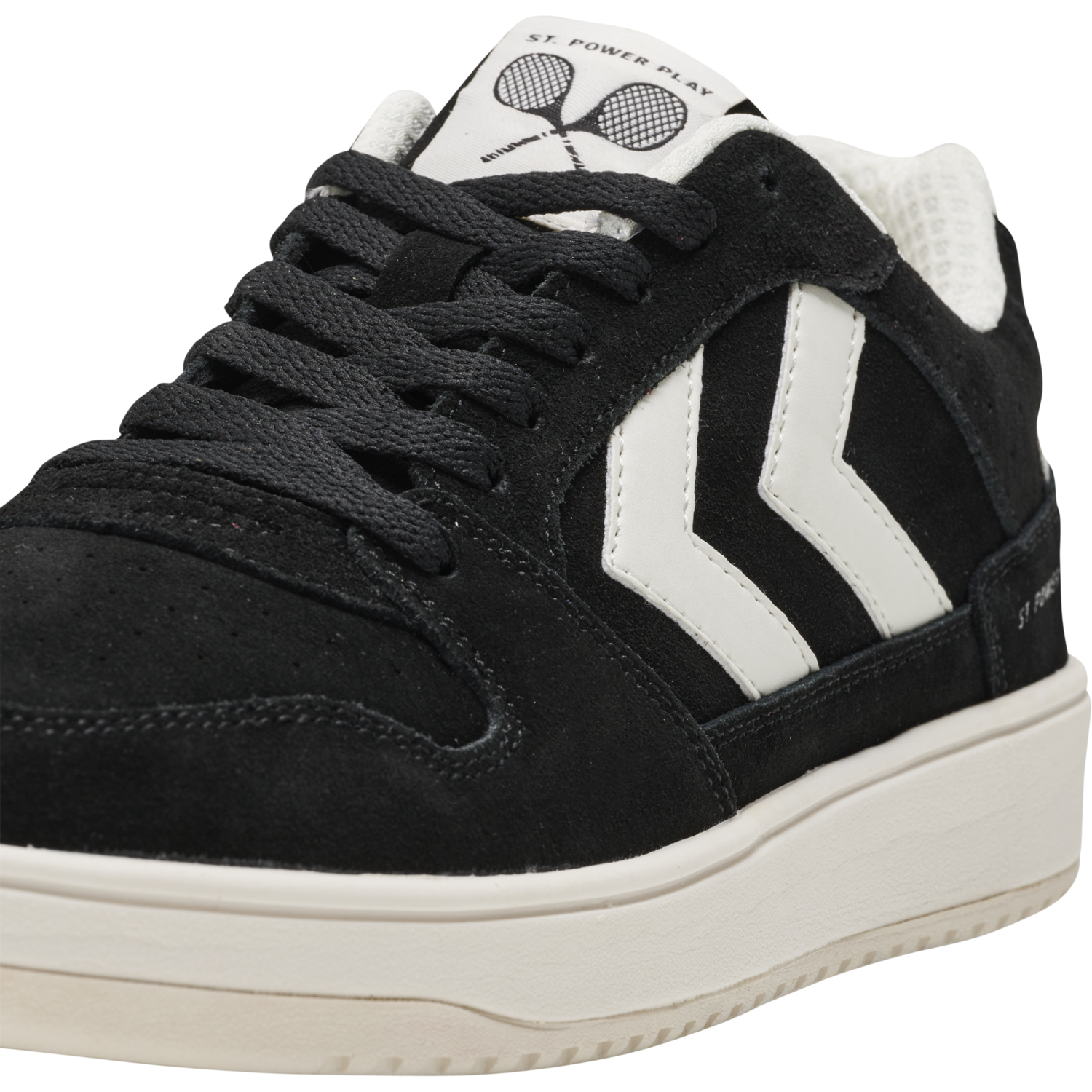 ST. POWER PLAY SUEDE, BLACK/WHITE, packshot