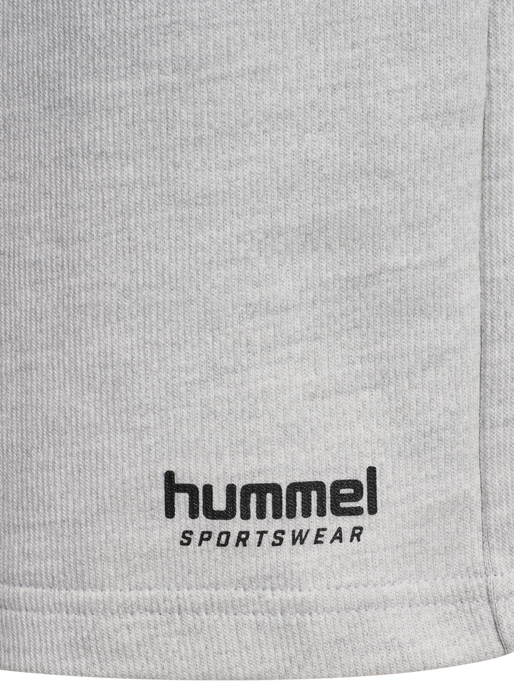 hmlLOOSE SWEAT SHORTS HS, LIGHT GREY MELANGE, packshot