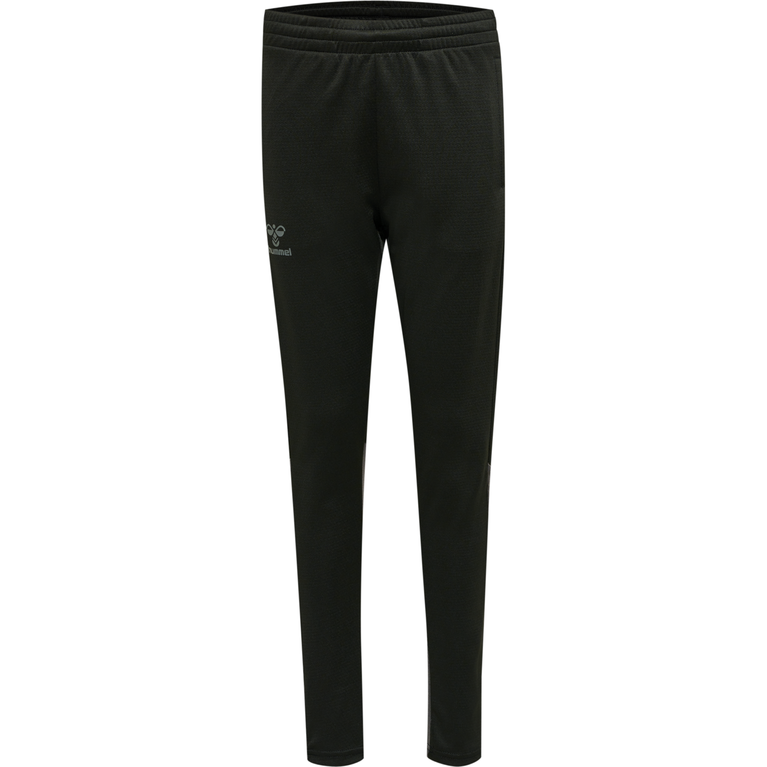 hmlONGRID POLY PANTS KIDS, JET BLACK/FORGED IRON, packshot