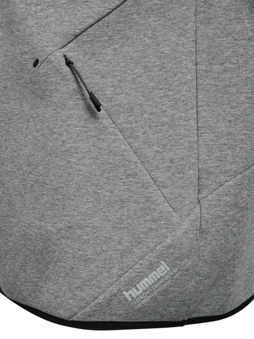 hmlTECH FLEECE HALFZIP, GREY MELANGE, packshot