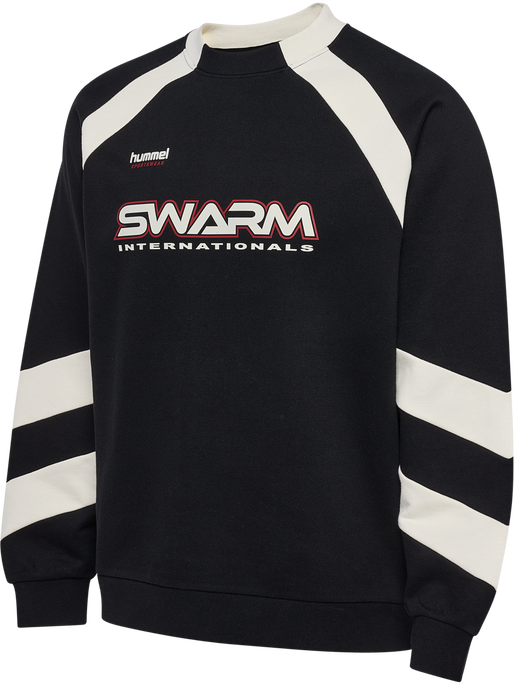 hmlOVERSIZED CREW SPORTSWEAR SWARM, BLACK hmlOVERSIZED CREW SPORTSWEAR SWARM, BLACK, packshot
