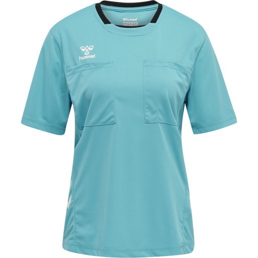 hmlREFEREE CHEVRON WO  JERSEY S/S, SCUBA BLUE, packshot