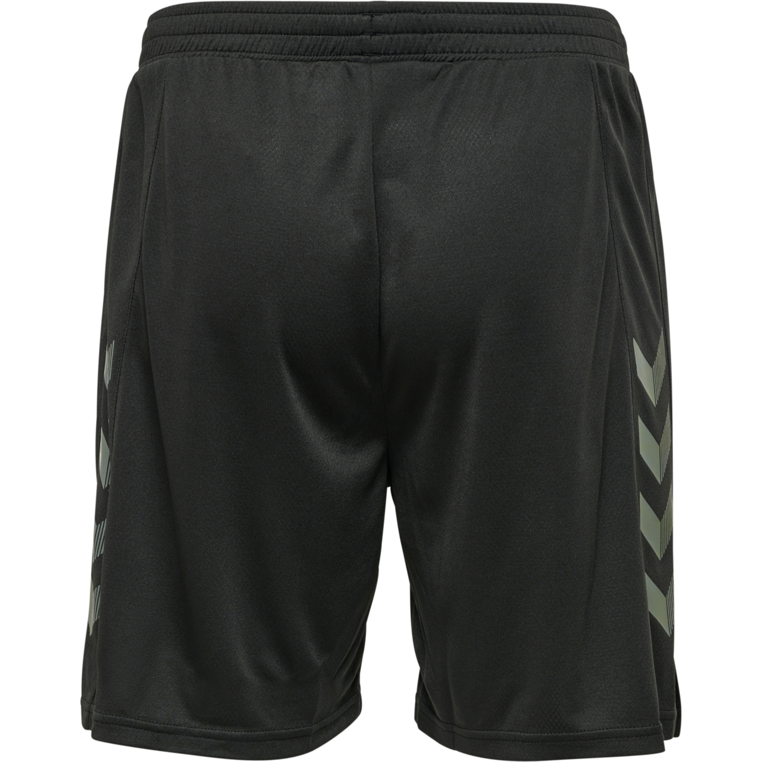 hmlONGRID POLY SHORTS, JET BLACK/FORGED IRON, packshot