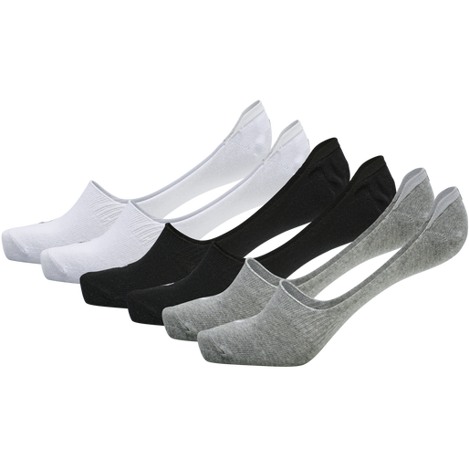 hmlCHEVRON 6-PACK NO SHOW SOCKS, WHITE/BLACK/GREY hmlCHEVRON 6-PACK NO SHOW SOCKS, WHITE/BLACK/GREY, packshot