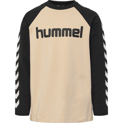 hmlBOYS T-SHIRT L/S, IRISH CREAM, packshot