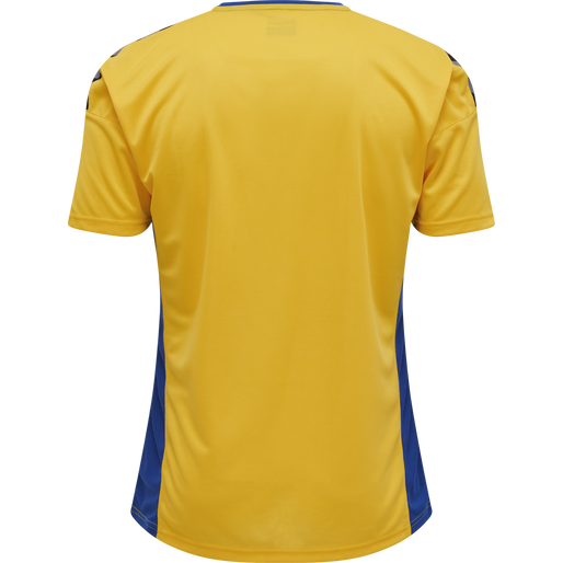 hmlAUTHENTIC POLY JERSEY S/S, SPORTS YELLOW/TRUE BLUE, packshot
