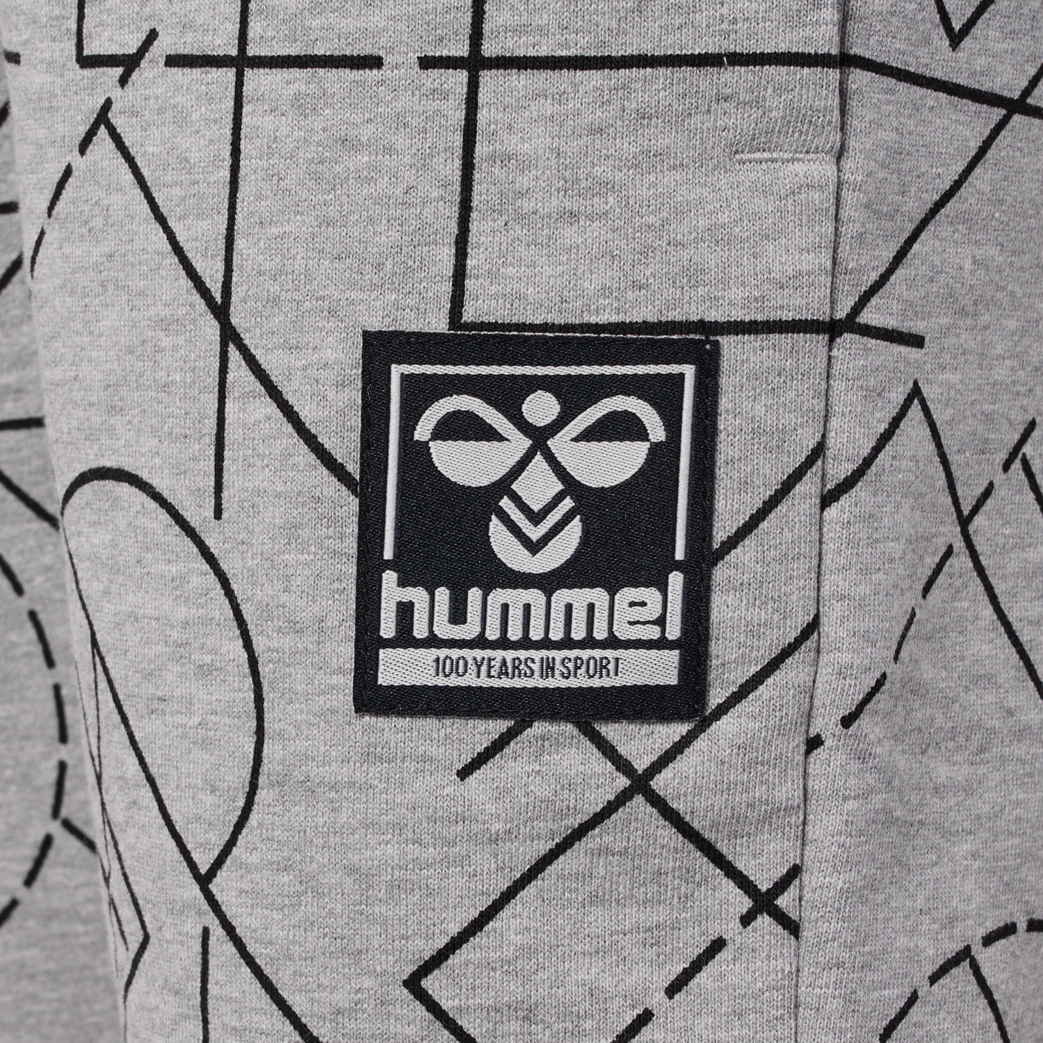 hmlTREVOR SHORTS, GREY MELANGE, packshot