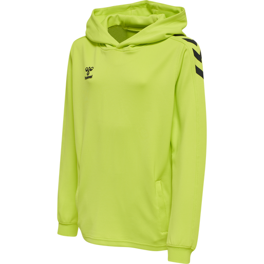 hmlCORE XK POLY KIDS SWEAT HOODIE, LIME POPSICLE, packshot