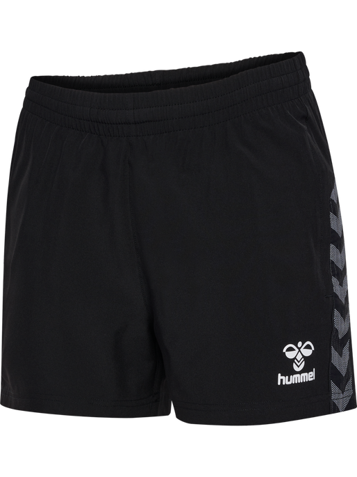 hmlAUTHENTIC WOVEN SHORTS WOMAN, BLACK, packshot