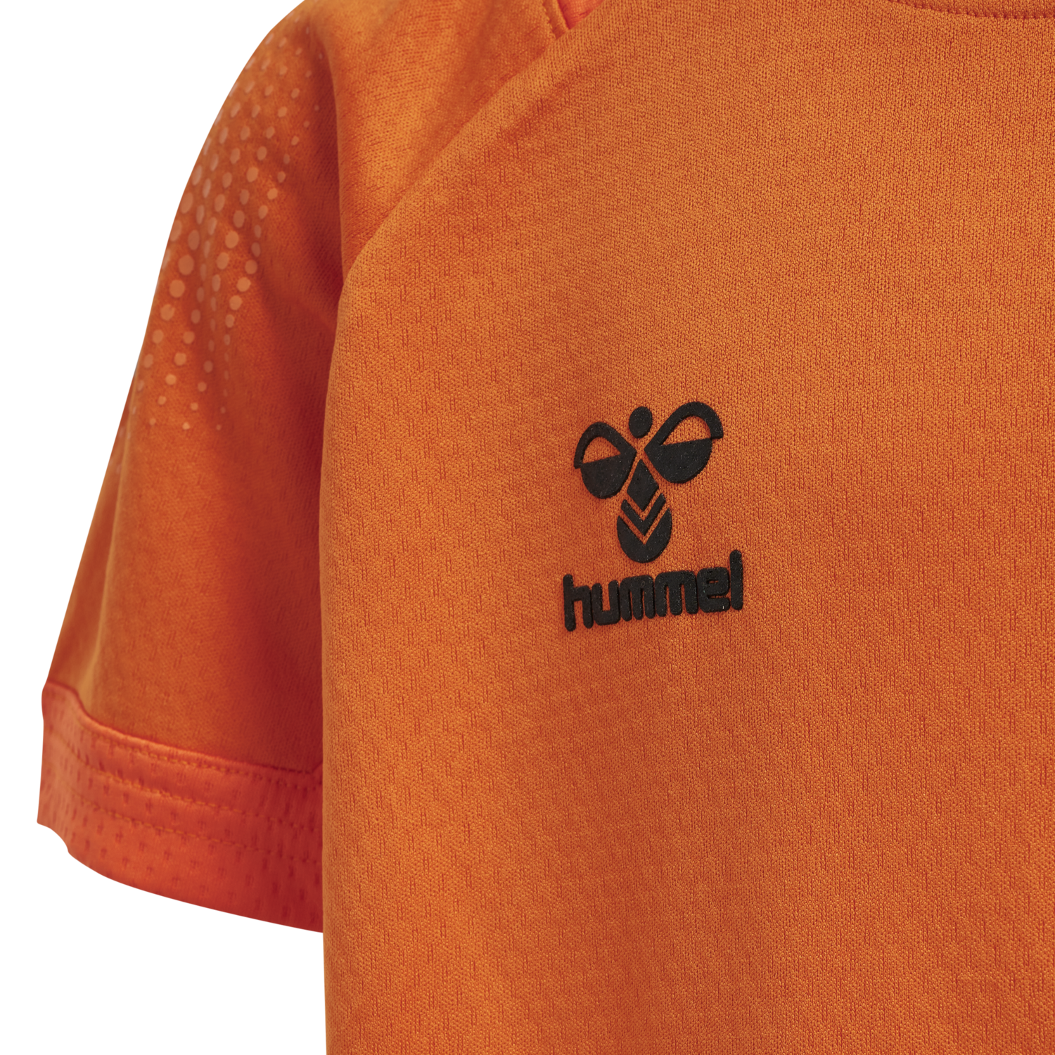 hmlLEAD S/S POLY JERSEY KIDS, ORANGE TIGER, packshot