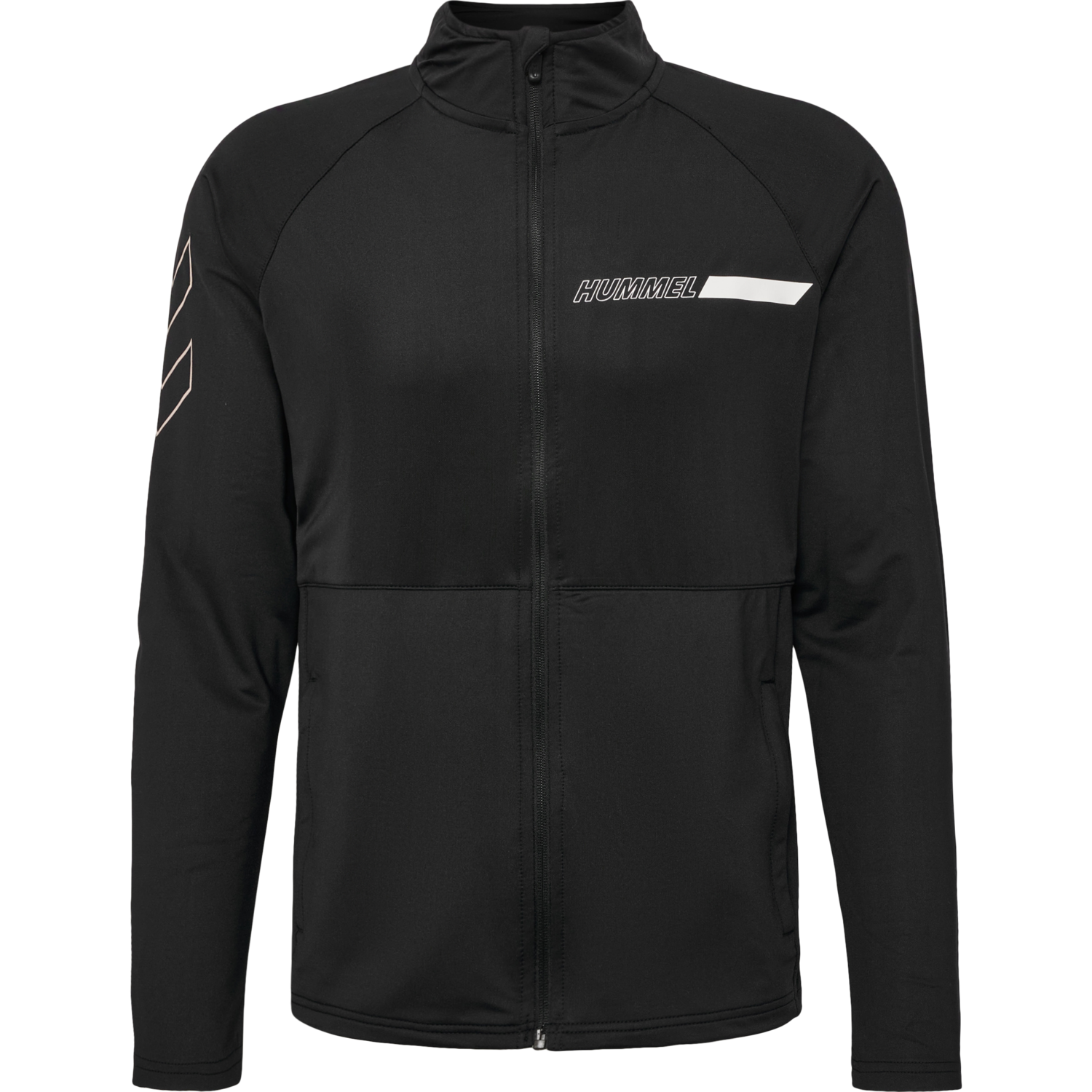 hmlTE STRENGTH TRAINING TRACK TOP, BLACK, packshot