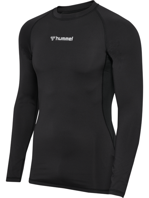 hmlBL PERFORMANCE TEE L/S, BLACK, packshot