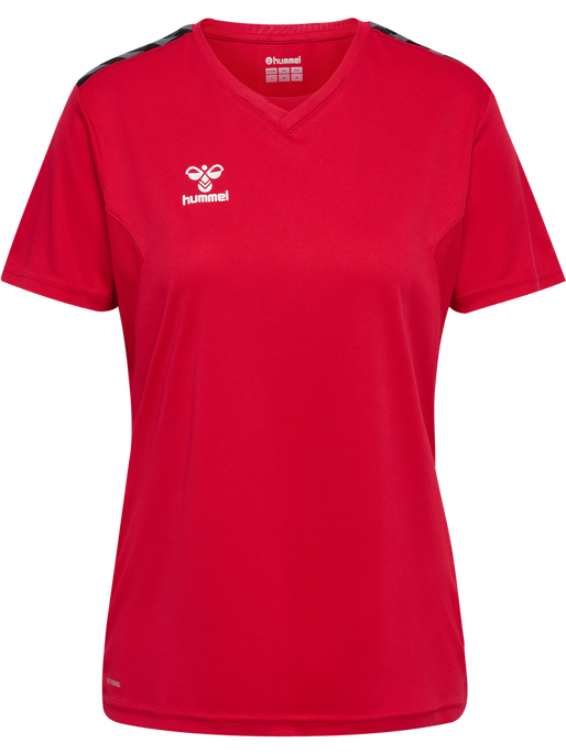 hmlAUTHENTIC PL JERSEY S/S WOMAN, TRUE RED, packshot