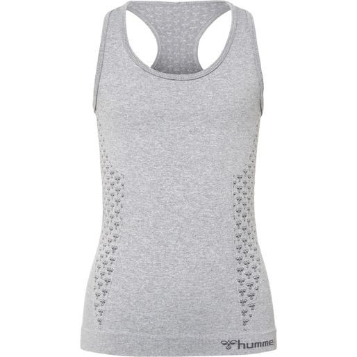 hmlCI JUNIOR SEAMLESS TOP, GREY MELANGE, packshot