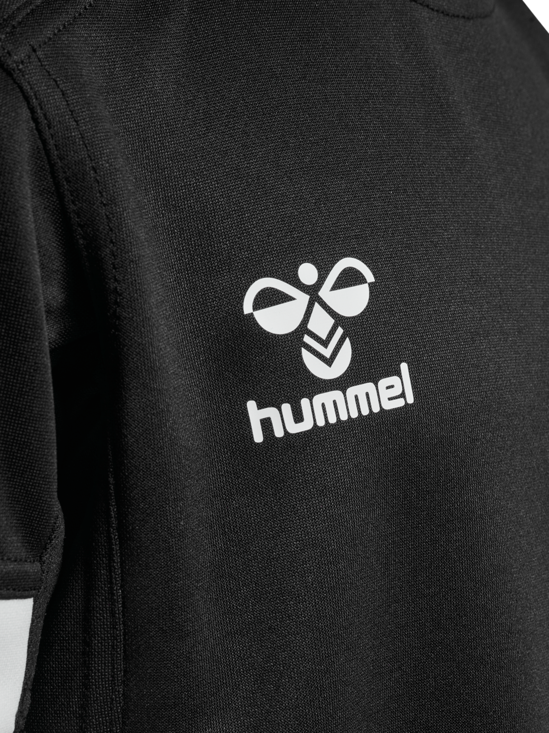 hmlRUGBY  JERSEY S/S KIDS, BLACK, packshot