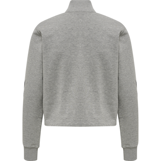 hmlLGC NIKKA CROPPED HALFZIP, GREY MELANGE, packshot